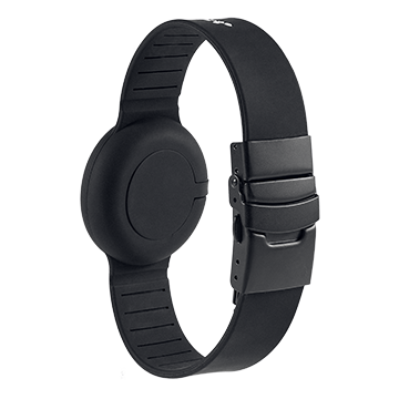 QR Code Medical ID Wristband with Location Tracker, Black, large image number 1